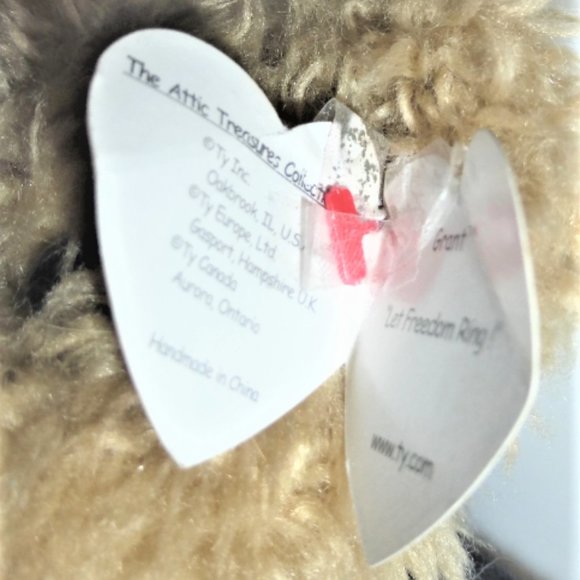 1993 12" TY Beanie Bear GRANT Let Freedom Ring Teddy Bear Collectible Teddy Bear - Picture 10 of 10